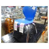 18X, BLUE PLASTIC CHILDS CHAIR - STACK ONLY 5 HIGH