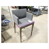 12X, DARK GREY FABRIC BAR STOOL W/ ARMS NOTE