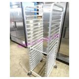 1X, 20"X69"T 20 SLOT ALUM PORTA TRAY RACK NOTES!