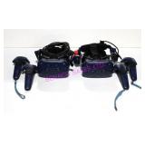 LOT, 2 PC HTC VIVE PRO VR HEADSET W/ 4 CONTROLLERS
