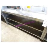 1X, 69"X14" 3 SHELF S/S TABLE