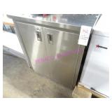 1X, 30"X26" S/S 2DR COUNTER W/ TRASH HOLE