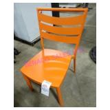 8X, ORANGE ALUM OUTDOOR PATIO CHAIRS