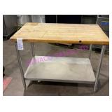 1X, 48" X 28" BAKERS TABLE W/ UNDERSHELF