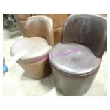 LOT, 40 PCS LIGHT & DARK BROWN VINYL STOOLS NOTES