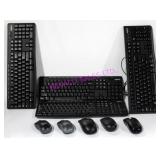 LOT 4PC. LOGITECH KEYBOARDS + 5 ASST MOUSE