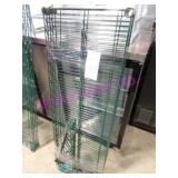 LOT, 2PC 48"X18" COATED WIRE WALL SHELVES