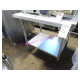 1X, 36"X30" S/S TABLE W/ UNDERSHELF