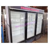 1X, 86"X79.5"T HUSSMANN 3 GLASS DR DISPLAY FREEZER