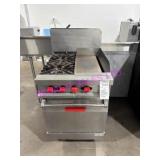 1X, VULCAN 2 BURNER 12" GRIDDLE STOVE - NAT GAS