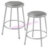 LOT, 1 BOX(2PC) GLOBAL VINYL PADDED SHOP STOOL