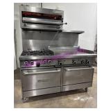 1X, GARLAND 4 BURNER 36" GRIDDLE DBL OVEN