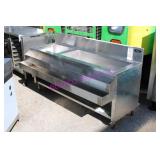 1X, 66"X29" S/S COCKTAIL SINK, 2 WELL W/SPEED RAIL