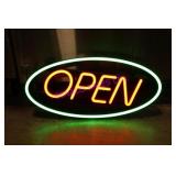1X, 27"X12" OPEN LIGHT SIGN