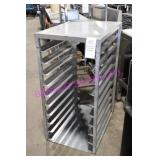 1X, 10 SLOT ALUM TRAY RACK 20"X29"X42"H