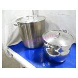 LOT, 2PC ASST SIZE STOCK POTS W/ LIDS  NOTES