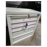 1X, 24.5"X27"T GLOBAL 5 DRAWER MEDICAL SIDE TABLE
