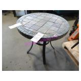 4X, 30"D H.D. STONE TABLE W/ METAL FRAME