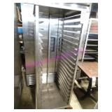 1X, 24.5"X29"X69"T 20 SLOT S/S PORTA TRAY RACK