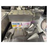 LOT, 5PC WAFFLE CONE FORMING TOOLS & STAND