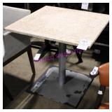 4X, 30" SQUARE STONE DINING TABLE W/ H.D. BASE