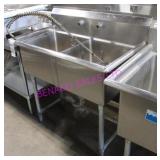 1X, 2 WELL S/S SINK 41"X24" W/ RINSE WAND +