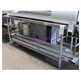 1X, 72"X24" S/S TABLE W/ U/S + MOUNT CAN OPENER