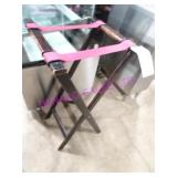 5X, 17"X33"T WOOD TABLE SIDE TRAY HOLDER