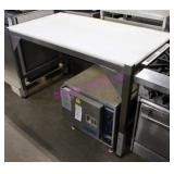1X, 61"X31" CUTTING TABLE W/ SIDE KNIFE HOLDER