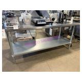 1X, 72"X30"  S/S TABLE W/ UNDERSHELF