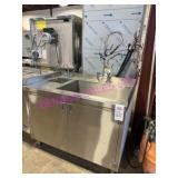 1X, 47" X 30" S/S COUNTER W/ 2 SINKS
