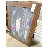 LOT, 2PC 50"X38" WOOD FRAME CHALK BOARD NOTE