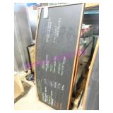 LOT, 3PC 37"X30" WOOD FRAME CHALK BOARD NOTE