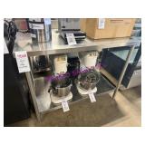 1X, 48"X30" ALL S/S TABLE W/ BACKSPLASH