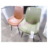 14X, METAL FRAME ASST COLOR VINYL CHAIRS NOTE