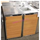 1X, 36"X29.5" DUKE 2DR S/S COUNTER W/ SANI SINK