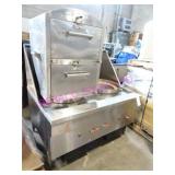 1X, 56"X39.5" ALLSTEEL DOUBLE WOK W/ 2DR STEAM CAB