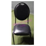 10X, BLACK VINYL STACKABLE CHAIRS NOTE!