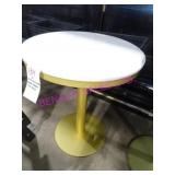 4X, 23.5"D GOLD METAL FRAME MARBLE TOP TABLE