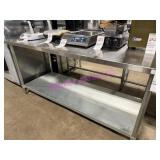 1X, 72" X 30" S/S TABLE W/ UNDERSHELF