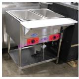 1X, COOKRITE 2 WELL STEAM TABLE ELEC. 30" CSTEA-2