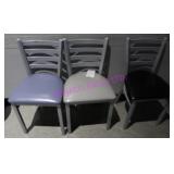 3X, METAL FRAME VINYL SEAT CHAIRS NOTES!