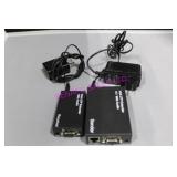 LOT, SET VIDEO VGA EXTENDER WITH AUDIO NOTES!