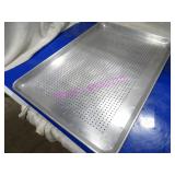 LOT, 12PC ALUM FULL SIZE PERFORATED BAKE TRAYS