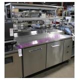 KELVINATOR COLD PREP TABLE 71"X32" 2 DR S/S NOTES!