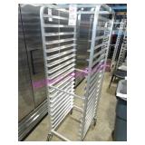 1X, 20"X69"T 20 SLOT ALUM PORTA TRAY RACK NOTES!