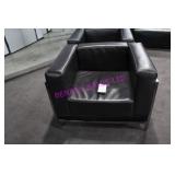 3X,METAL FRAME BLACK VINYL TUB CHAIRS NOTE!