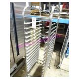 1X, 18.25"X65"T 15 SLOT ALUM PORTA TRAY RACK NOTE