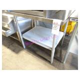 1X, 36"X30" S/S TABLE W/ UNDERSHELF
