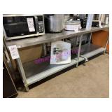 1X, 96" X 30" S/S TABLE W/ UNDERSHELF